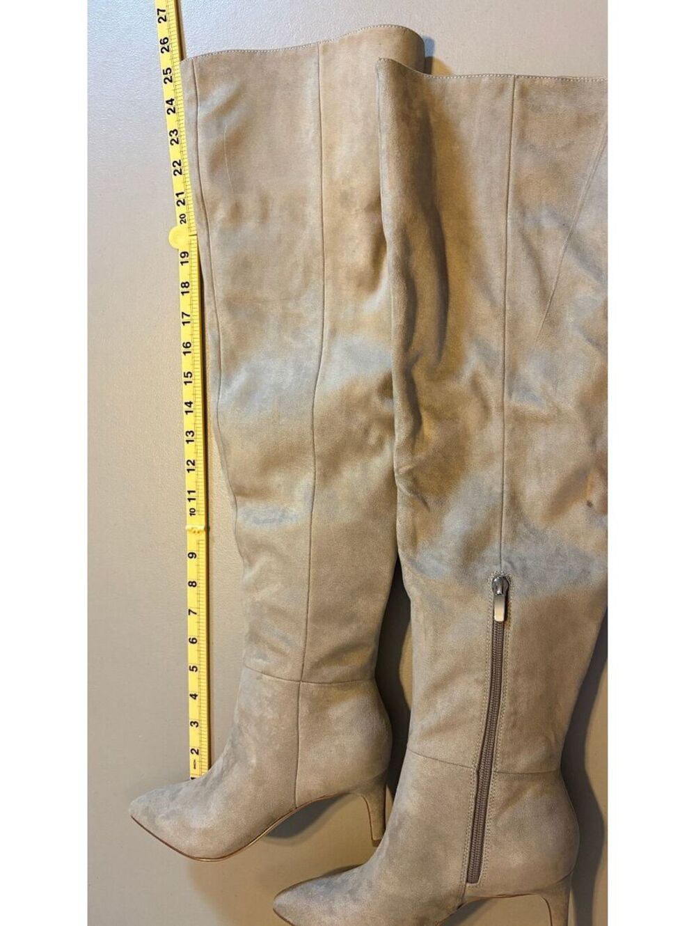Nine West Women's Taupe Suede Over-the-Knee Boots Size 5M